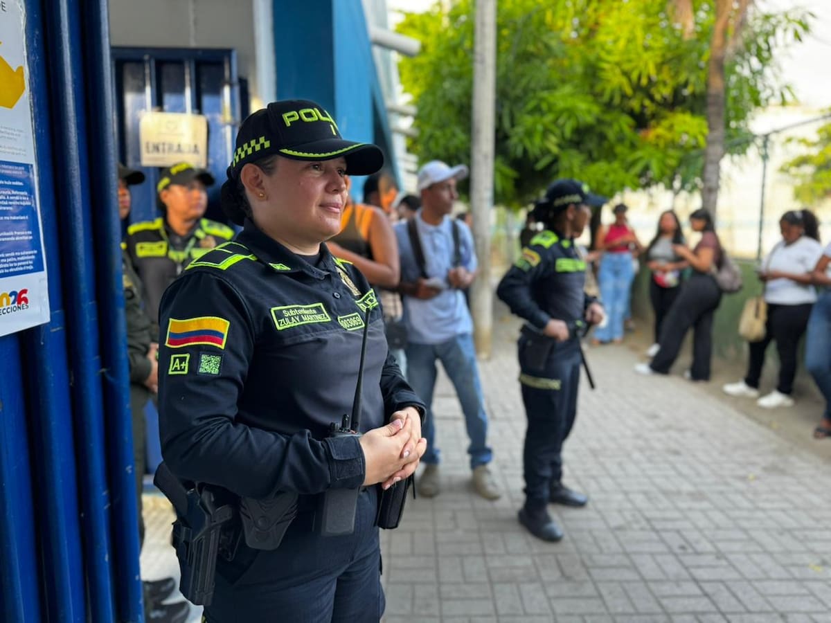 Así vigilan las elecciones en Cartagena con más de 3 mil uniformados. // Foto: cortesía de Policía de Cartagena.