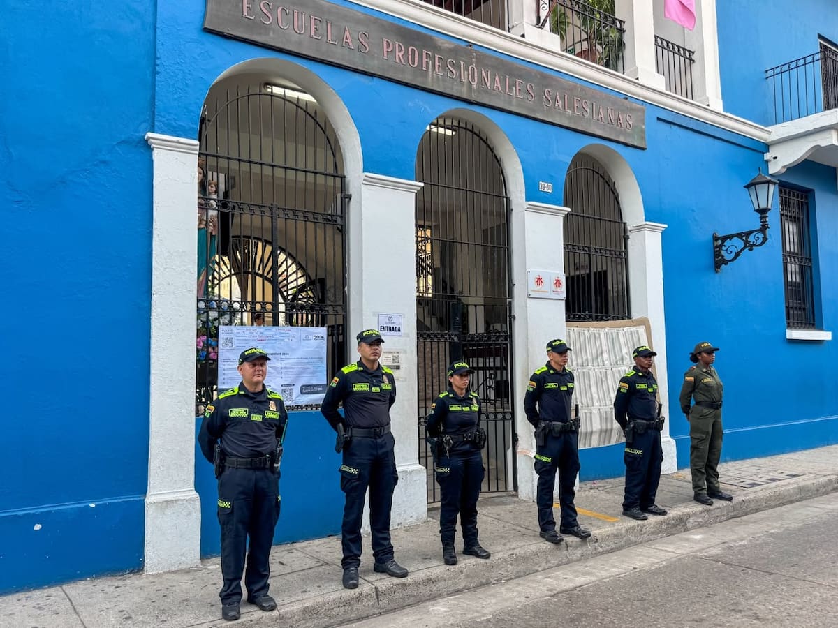 Así vigilan las elecciones en Cartagena con más de 3 mil uniformados. // Foto: cortesía de Policía de Cartagena.