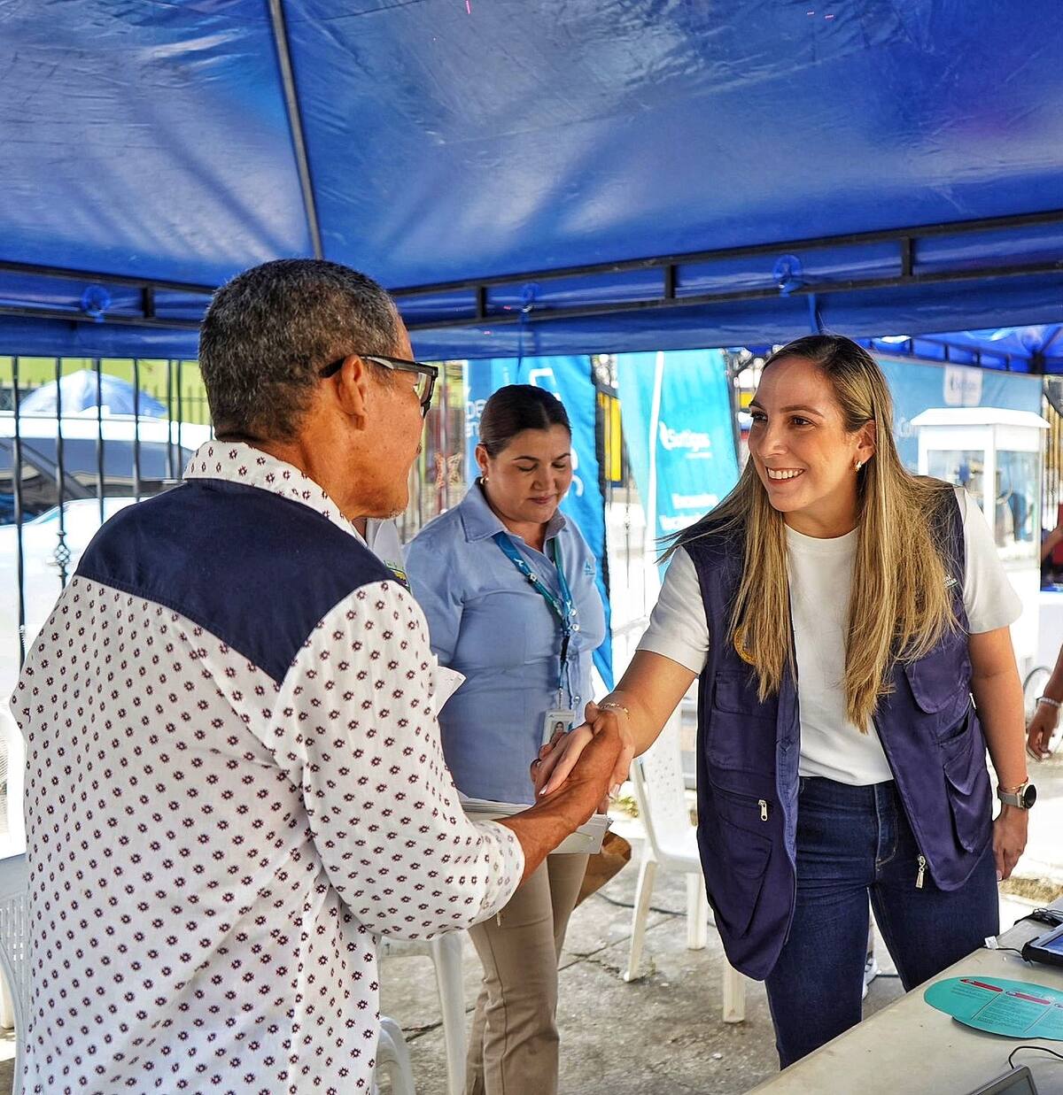 Eliana Simancas Tinoco, personera distrital de Cartagena, en una jornada de atención a la ciudadanía. // Foto: Cortesía.