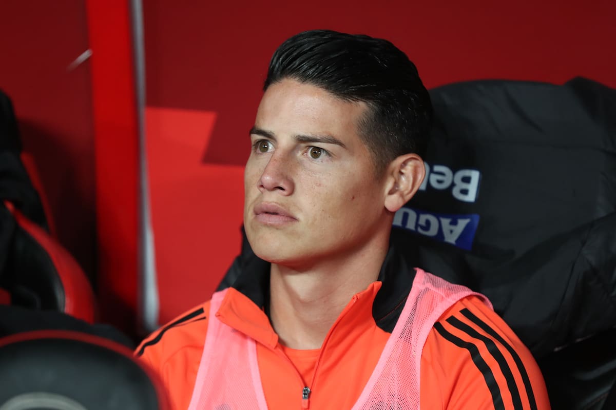 James Rodríguez fue suplente en el empate ante Perú. //EFE