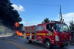Ardió camión cisterna que viajaba de Cartagena a Corozal; conductor se salvó