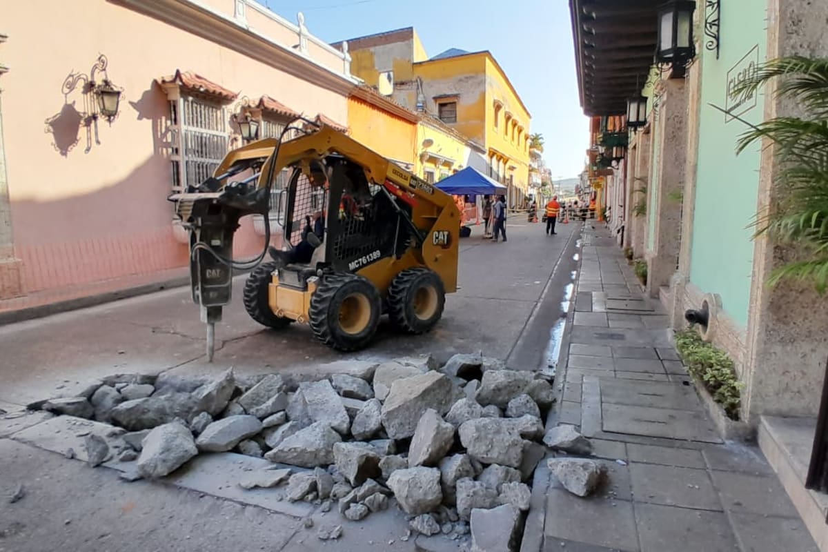 Empiezan obras en calle de la Media Luna, en Getsemaní: activan plan de tráfico