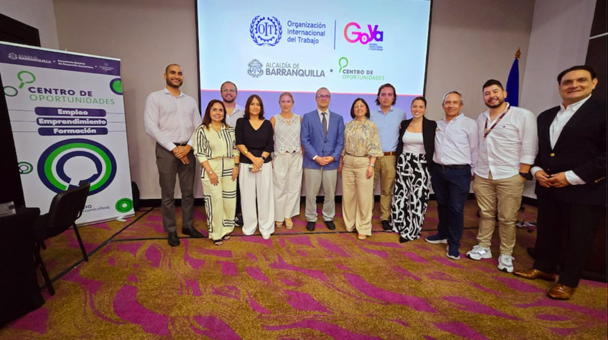 Representantes de los gremios económicos, cajas de compensación, CUT, CTC, SENA, Alcaldía de Barranquilla, Gobernación del Atlántico, OIT, entre otras organizaciones que tienen que ver con generación de empleo, estuvieron en el encuentro.//Cortesía Prensa OIT.