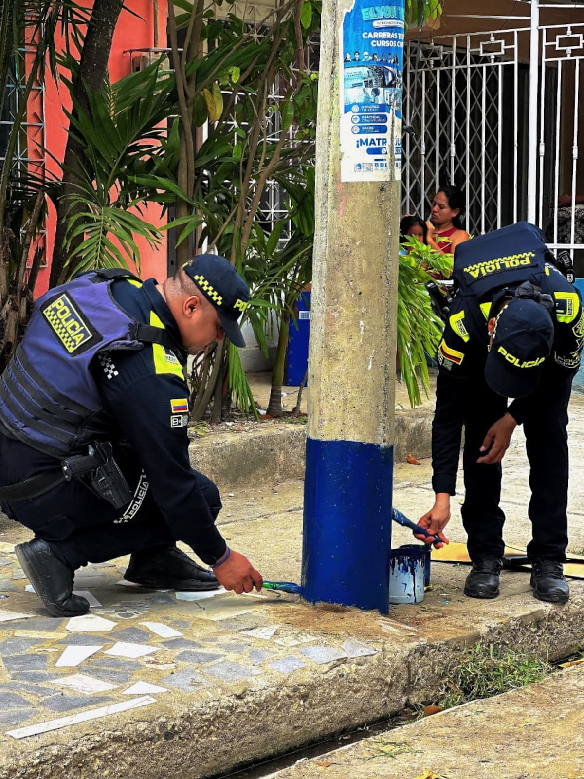 En Colombiaton, Policía y comunidad fortalecen la estrategia zonas seguras. // Foto: cortesía - Policía