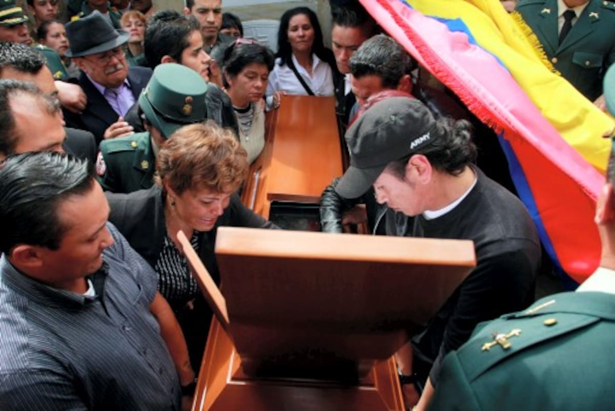 La despedida del soldado William Domínguez fue tan sencilla como emotiva. COLPRENSA