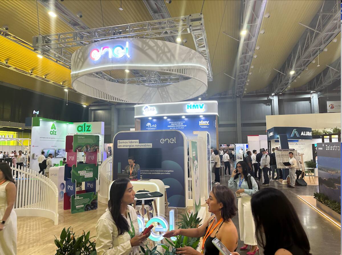 Aspecto de la feria comercial y de negocios del Octavo Encuentro y Feria Renovables LATAM 2025, que se celebró en Barraquilla.//El Universal.