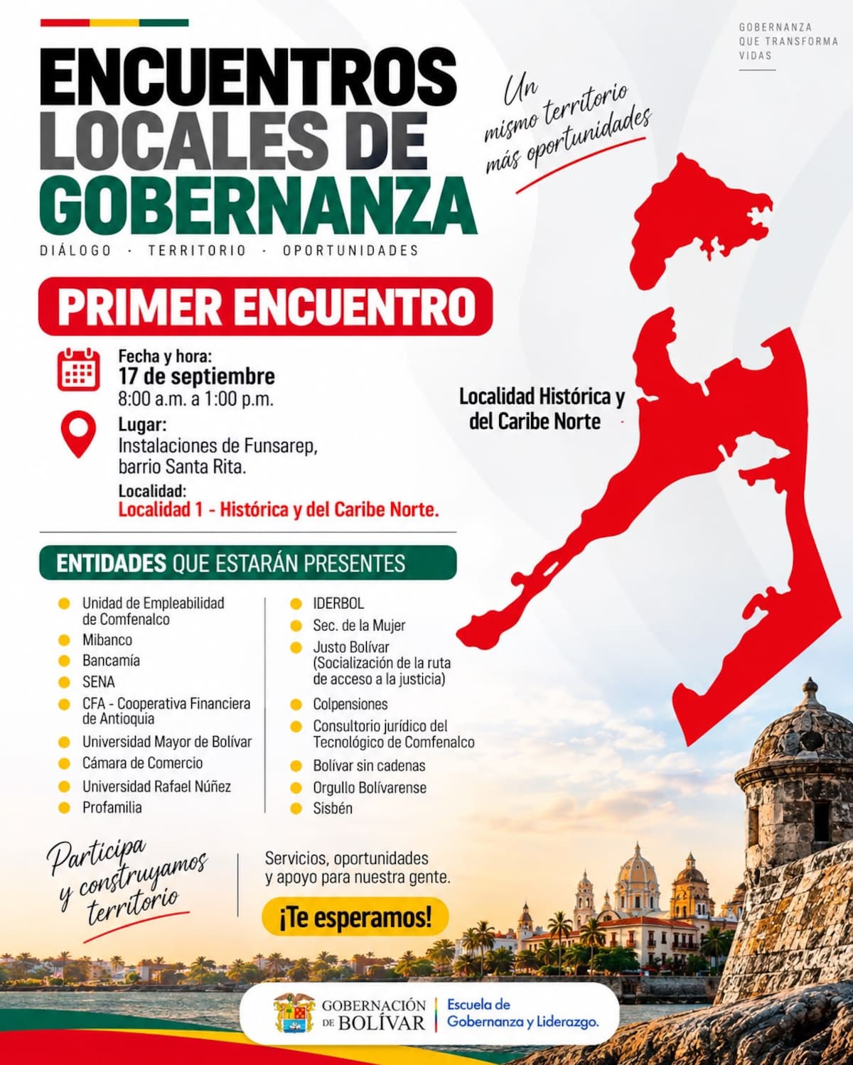 Encuentros Locales de Gobernanza // Cortesía: Gobernación de Bolívar.
