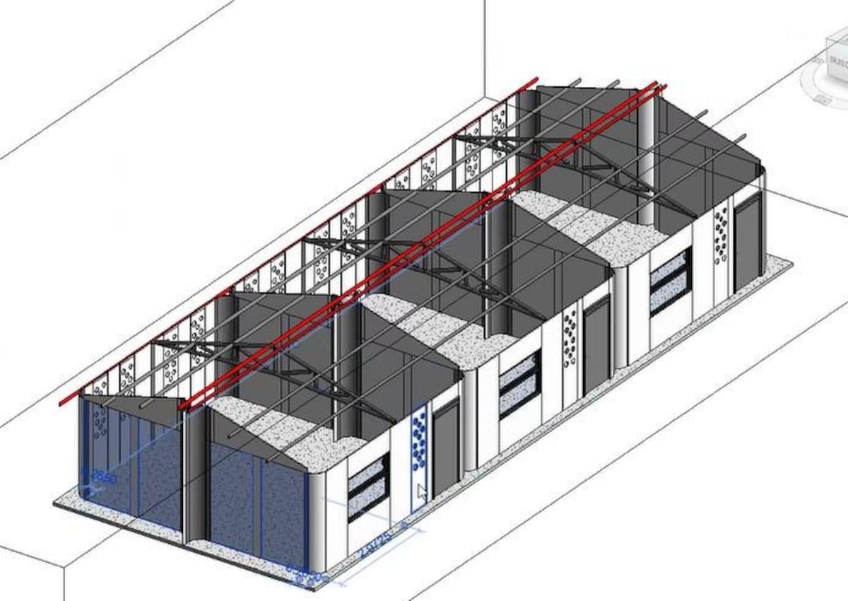 Así son las aulas modulares que se construyen en Isla Múcura. // Cortesía