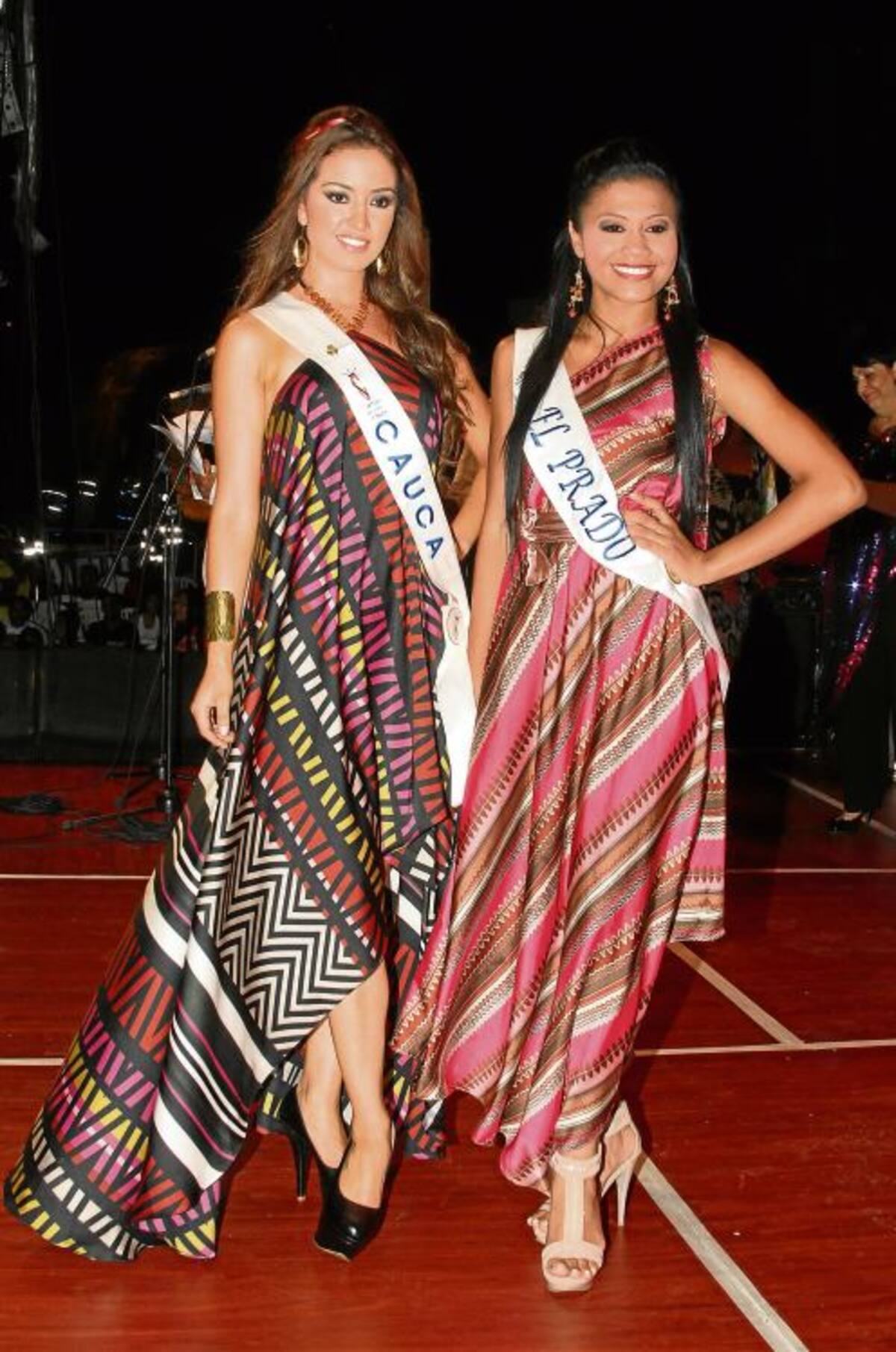 María Alejandra Valencia, de Cauca; y Karla Castro, del barrio El Prado.