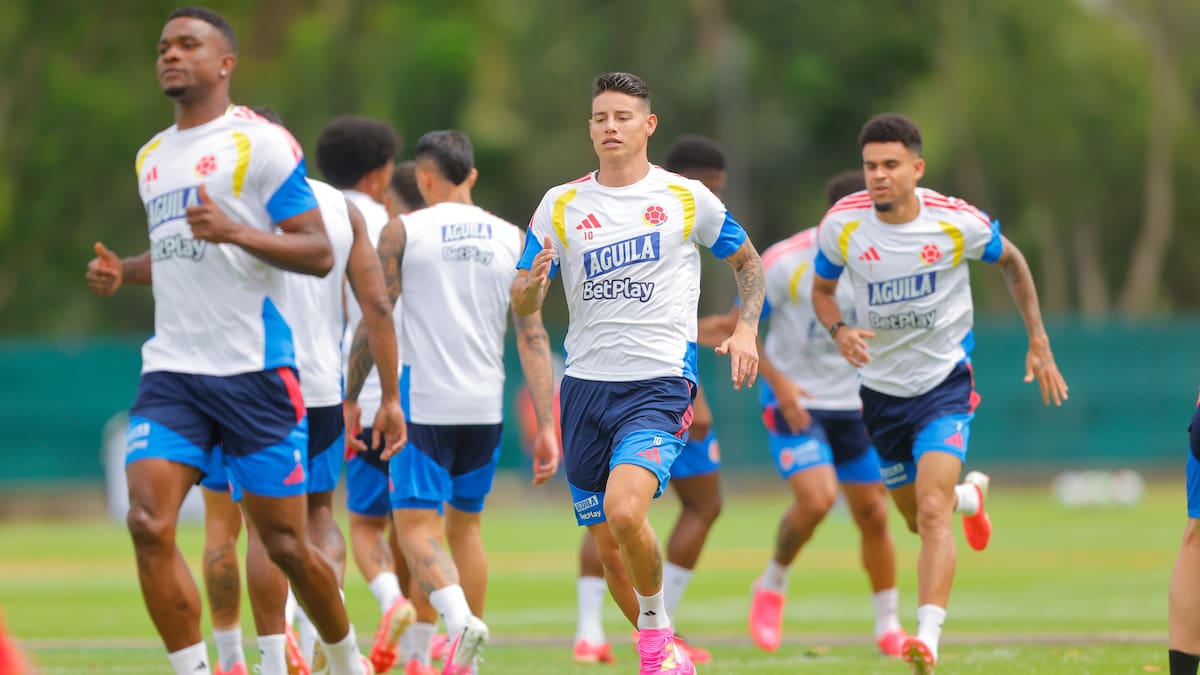 Entrenamientos de la Selección Colombia previo al debut en el Mundial 2026. //Foto, EFE: Francisco Guasco