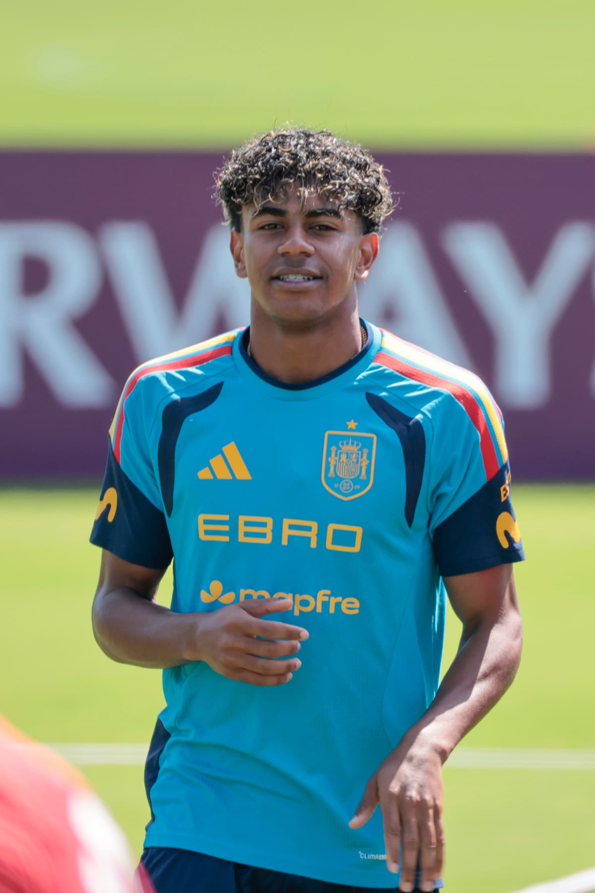 El delantero de la selección española Lamine Yamal participa en el entrenamiento del equipo este viernes en Chattanooga. //Foto, EFE: Lavandeira jr