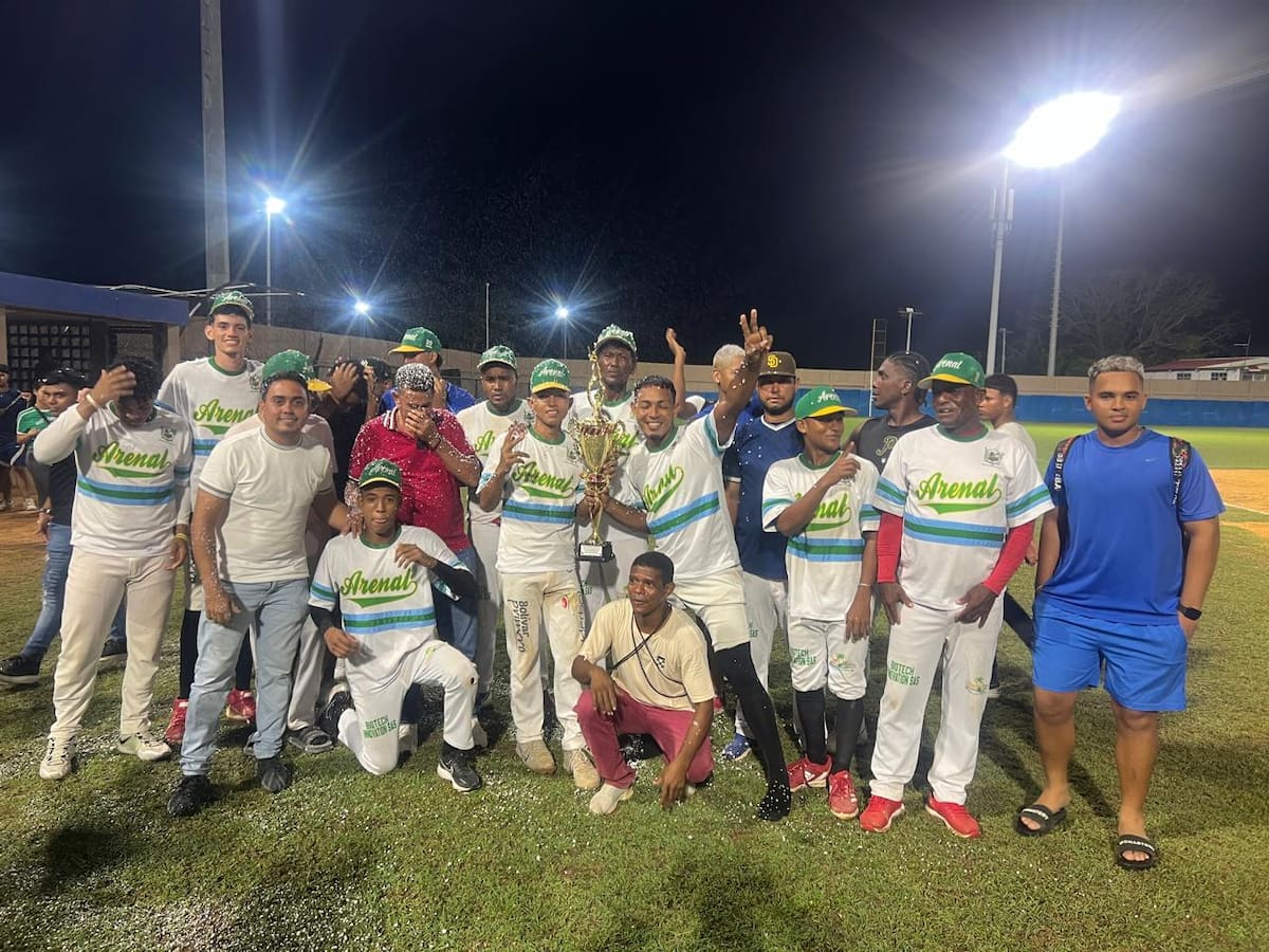 Equipo de Arenal que obtuvo el subtítulo en el departamental de béisbol de Bolívar.
