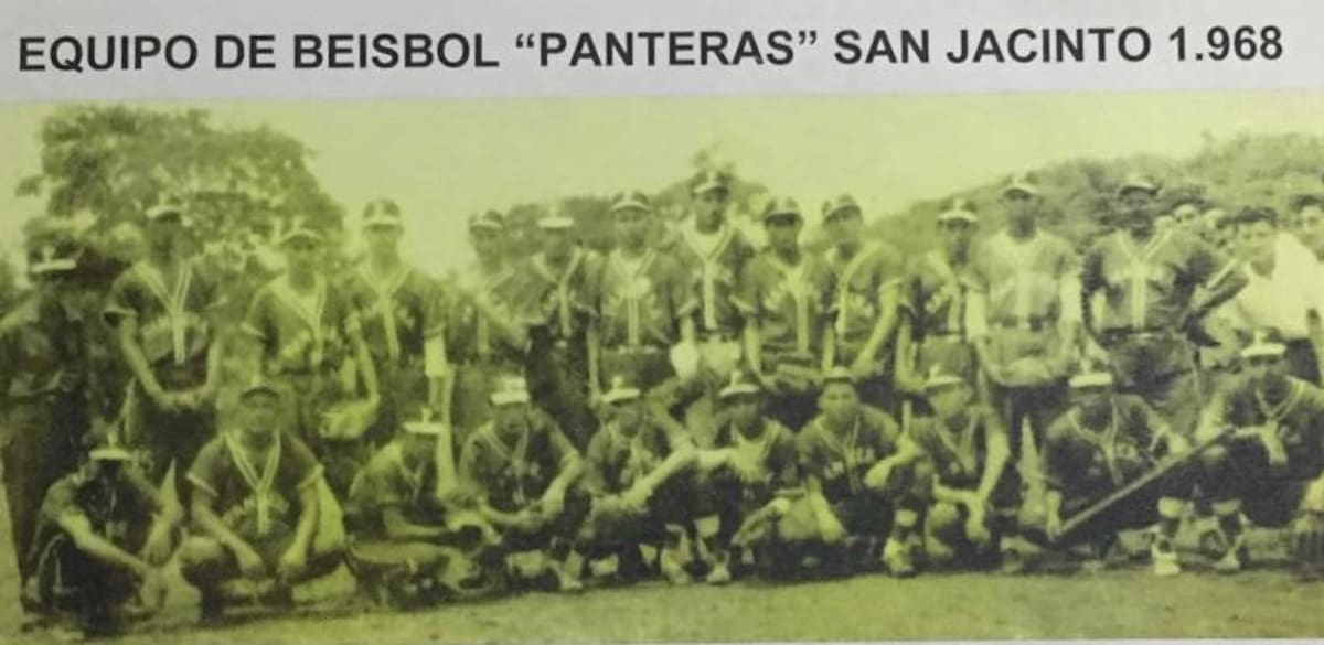Foto equipo Panteras donde jugaba Adolfo Pacheco. Fuente: Miguel Manrique