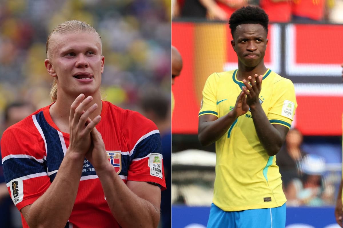 Video: el emotivo abrazo de Vinícius a Haaland tras la eliminación de Brasil del Mundial