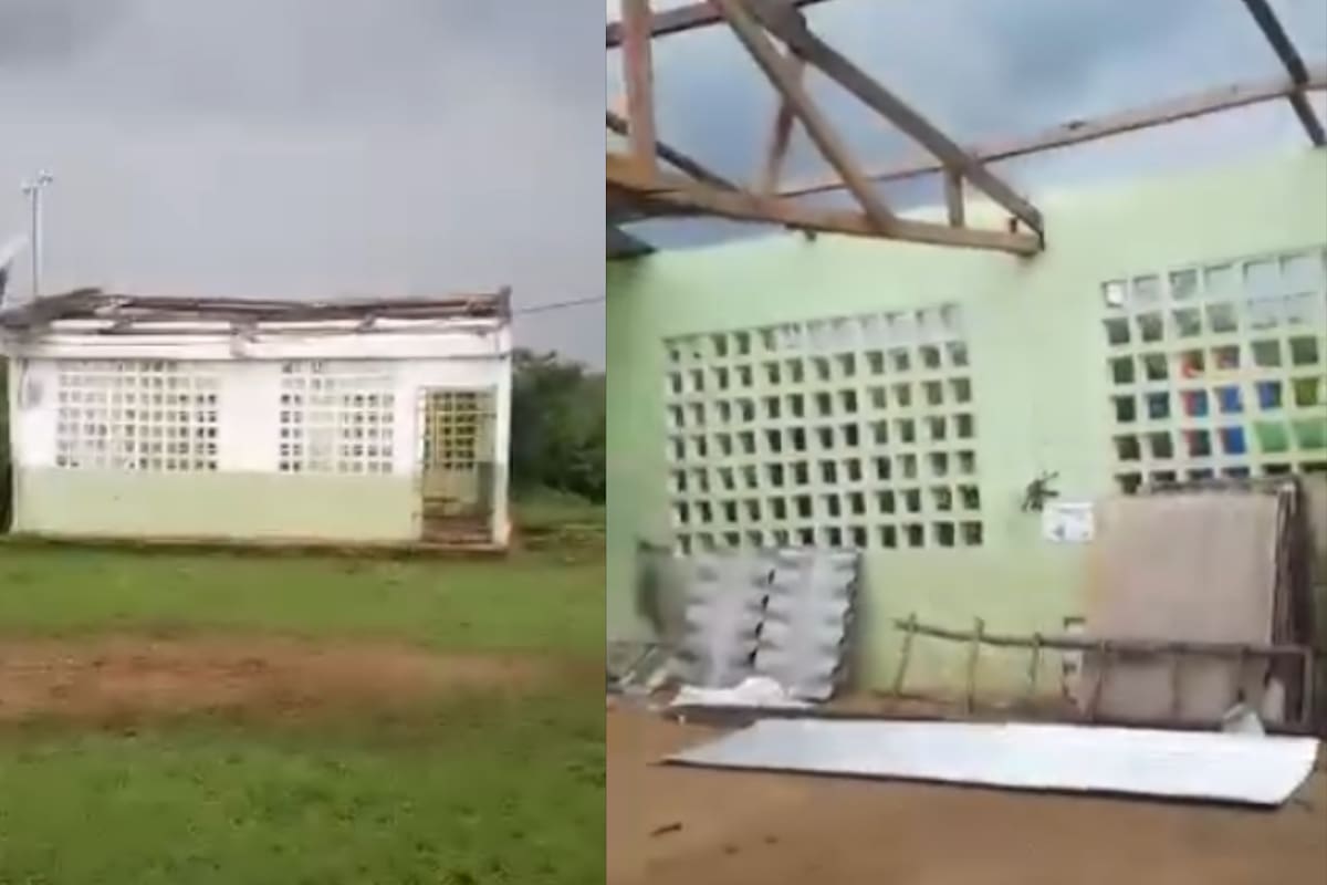 Vídeo: sin techo ni sillas, así está el colegio de Carabajal, Carmen de Bolívar