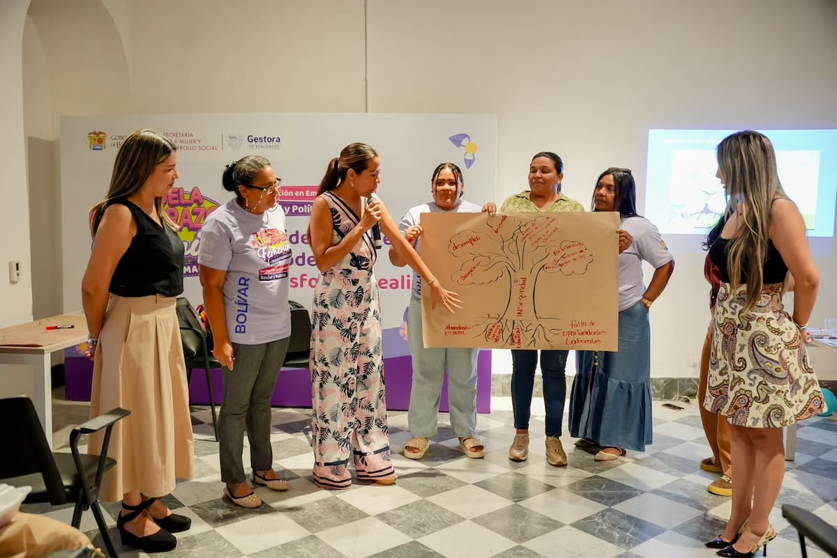 La iniciativa de la Gobernación busca fortalecer el liderazgo de las mujeres, impulsar su participación ciudadana y crear redes de apoyo para promover cambios en sus comunidades. // Foto: cortesía - Gobernación de Bolívar