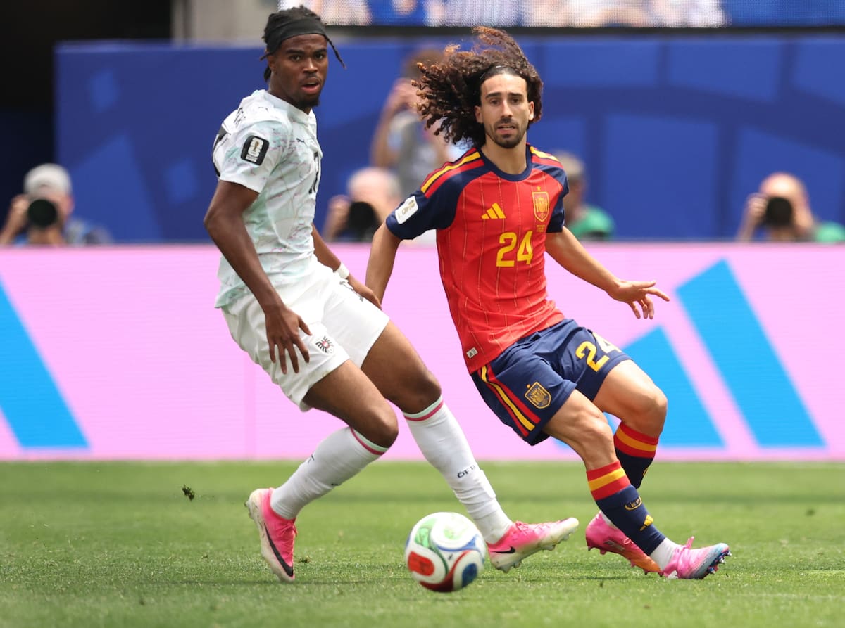 Marc Cucurella (24) fue una de las grandes figuras del partido entre España y Austria en dieciseisavos del Mundial. //Foto, EFE: CHRISTOPHER TORRES