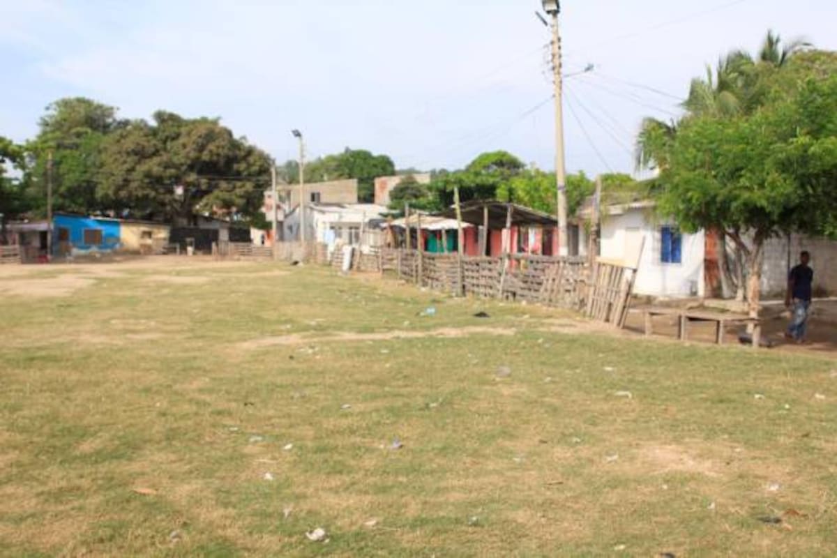 Esta es la única cancha que tiene el barrio.