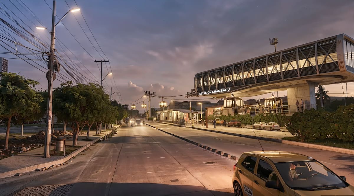 Así lucirá la estación Chambacú del teleférico Kalamarí // Cortesía: Alcaldía de Cartagena.