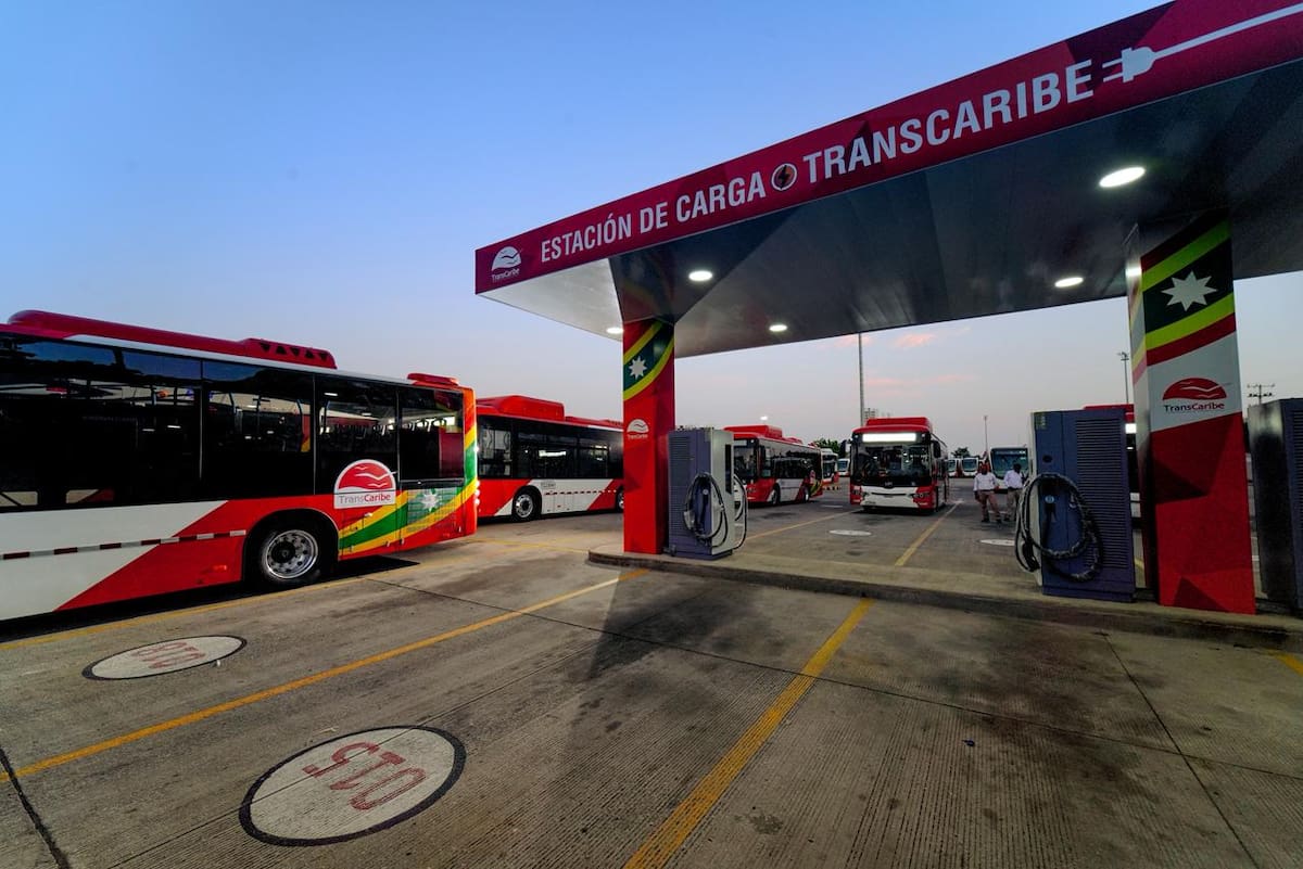 Estación de carga de Transcaribe // cortesía - Alcaldía de Cartagena