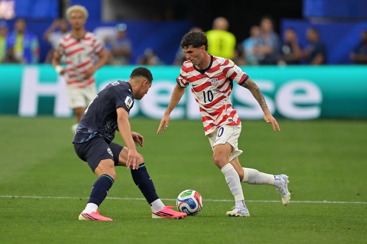 El estadounidense Christian Pulisic fue la figura del primer tiempo en el partido entre Estados Unidos y Paraguay por el Grupo D del Mundial. //Foto, AP: Jayne Kamin-Oncea