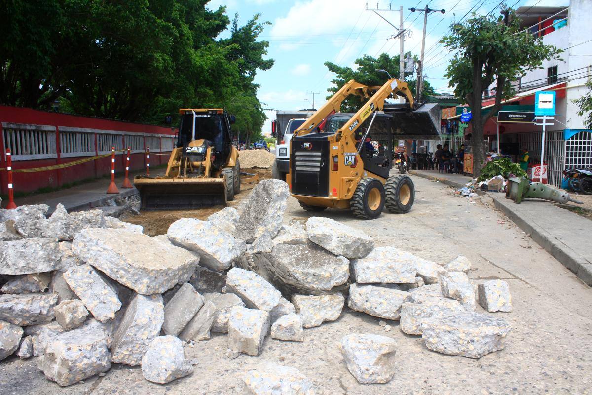Las 3 obras que se están realizando en la malla vial de Cartagena