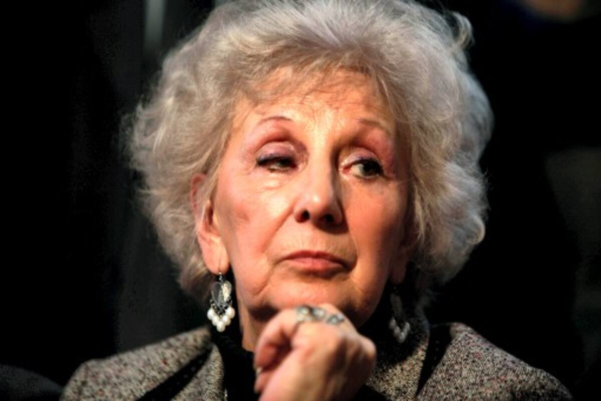 Estella de Carlotto, presidente de Abuelas de Plaza de Mayo, en Argentina. ARCHIVO