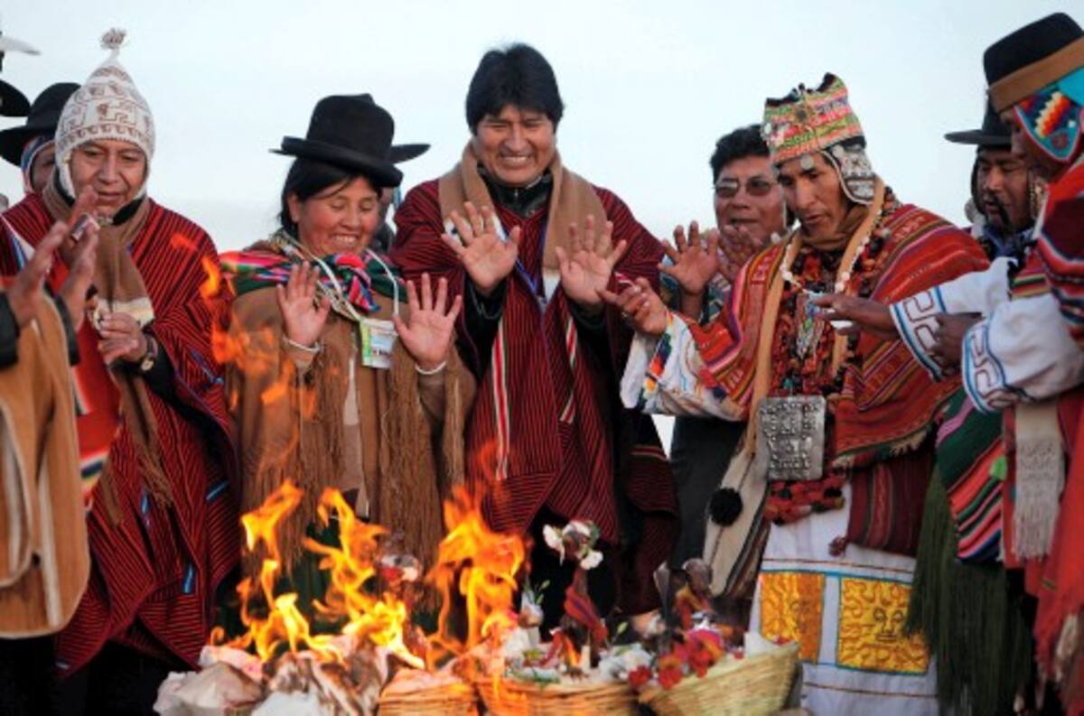 Evo Morales celebra hoy el Año Aymara, el que declaró feriado el año pasado. AP