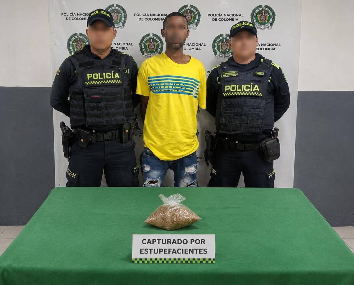 'El Canario' sería uno de los presuntos distribuidores de estupefacientes que operaban en el corregimiento de La Boquilla. // FOTO: POLICÍA METROPOLITANA DE CARTAGENA.