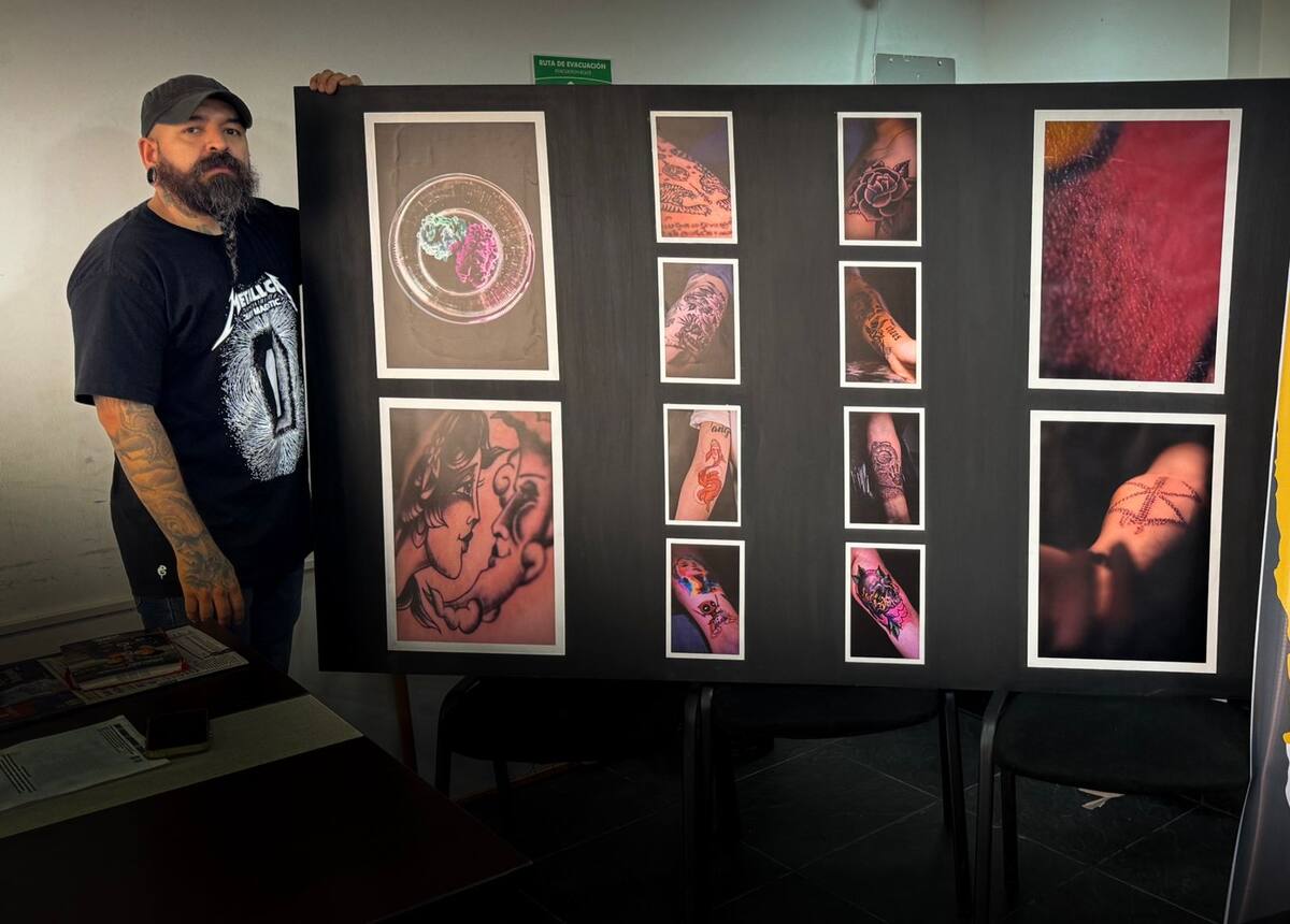 Exposición de fotos de tatuajes de Sigfrid Mora. // Foto cortesía.