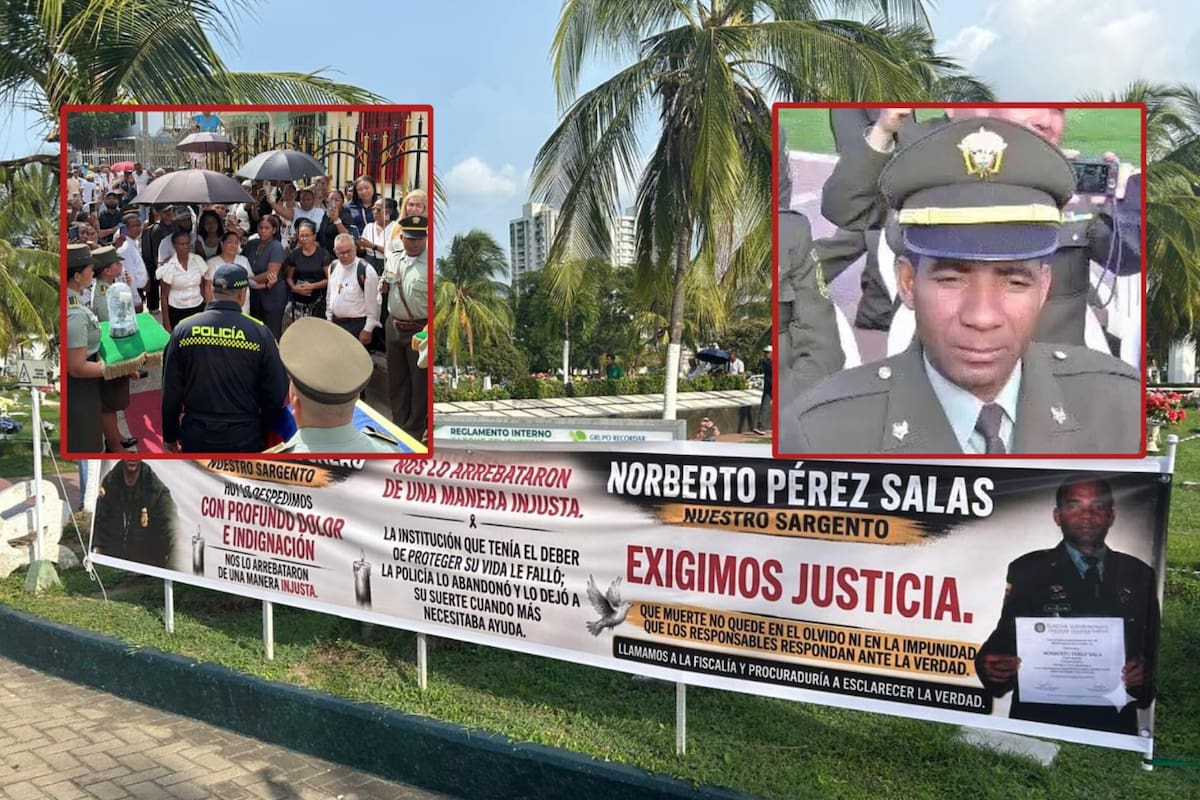 Así despidieron a Norberto Pérez, el exsargento de la Policía que lincharon en Cartagena