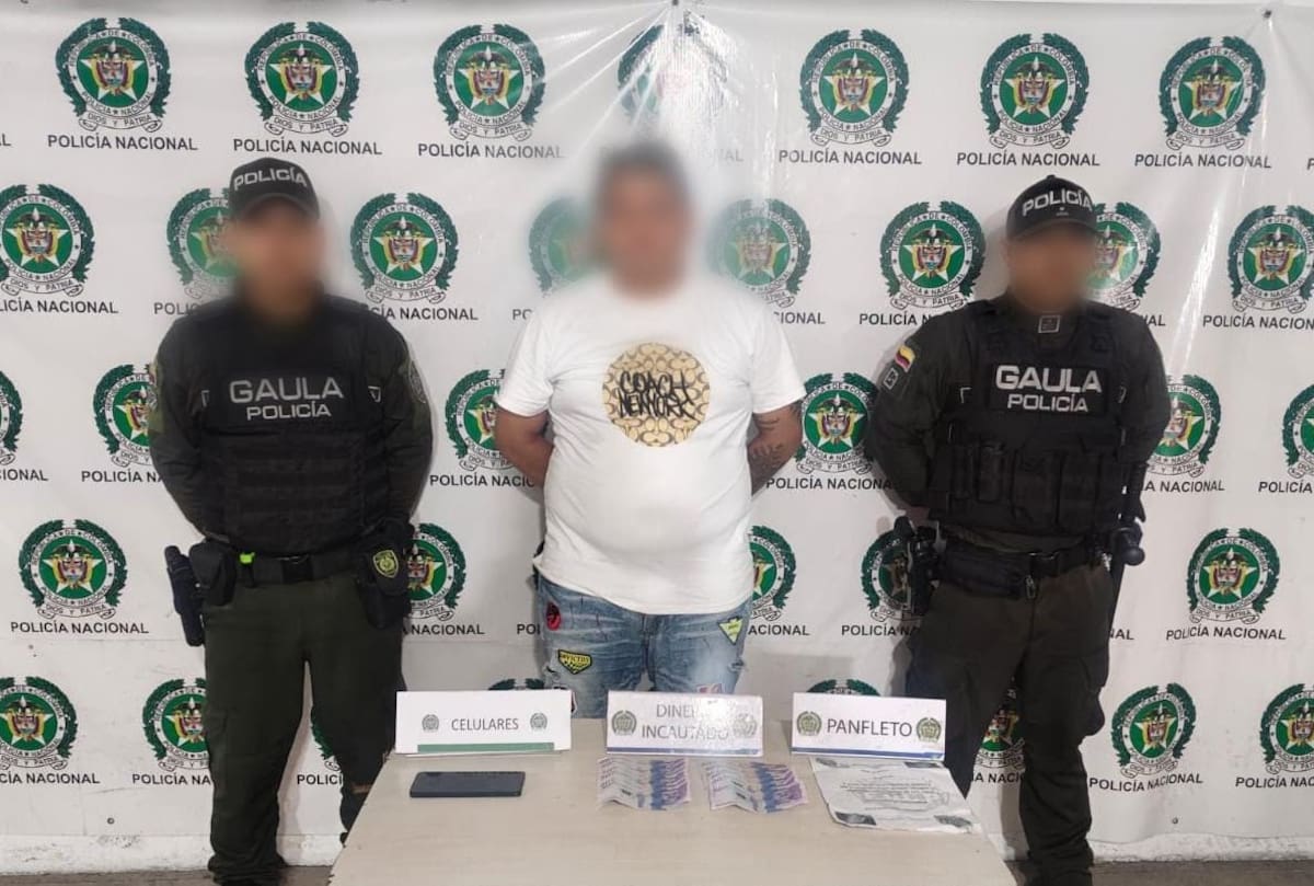 Los señalados fueron capturados por el Gaula de la Policía Nacional, en coordinación con la Fiscalía. // FOTO: POLICÍA METROPOLITANA DE BARRANQUILLA.