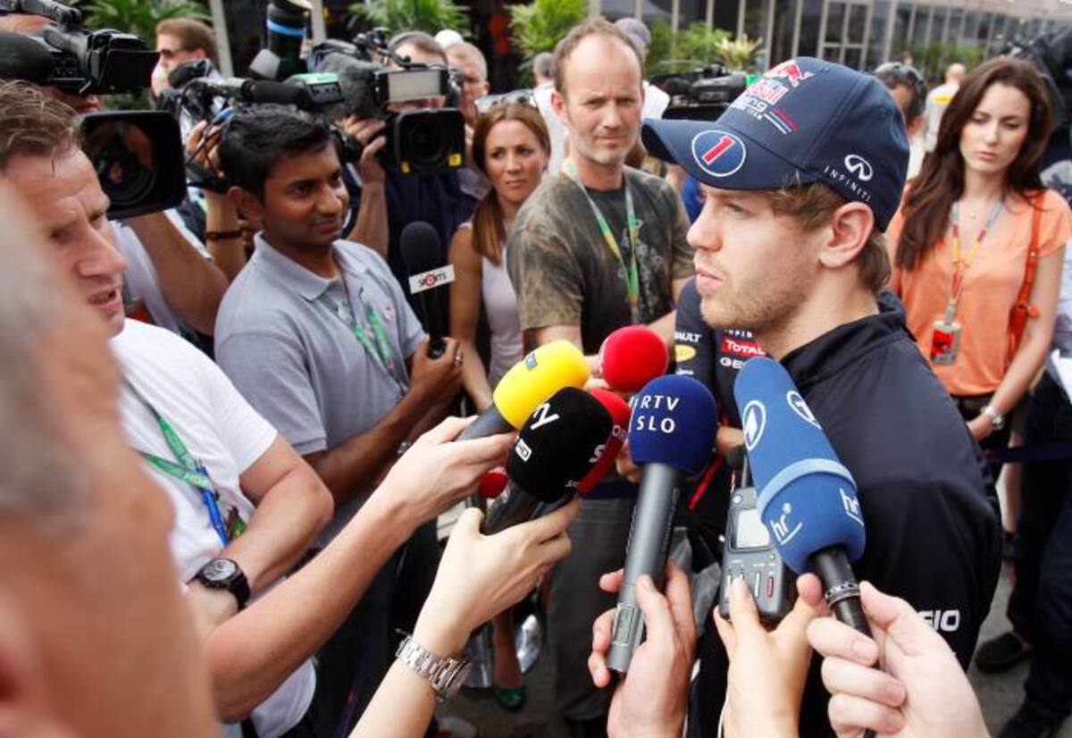 Sebastián Vettel partirá el domingo como favorito en el Gran Premio de Malasia de Fómrula 1, pero asegura que el rival es McLaren. AP
