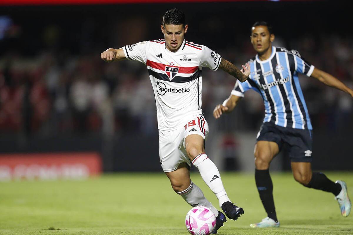 James Rodríguez ya jugó en el Sao Paulo de Brasil. //Archivo