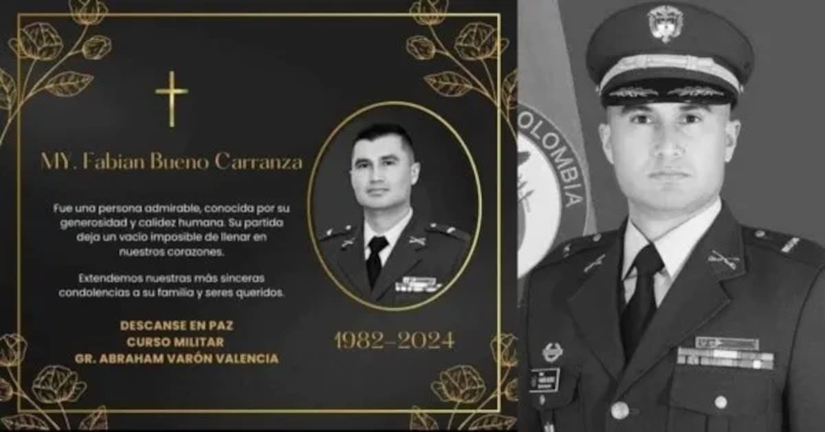 Fabián Humberto Bueno Carranza, militar asesinado. //Foto redes sociales