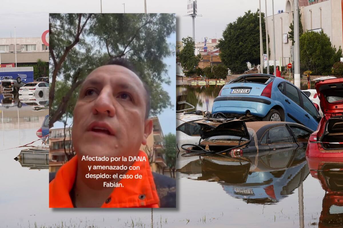 Colombiano es obligado a ir a trabajar en medio de las inundaciones en España