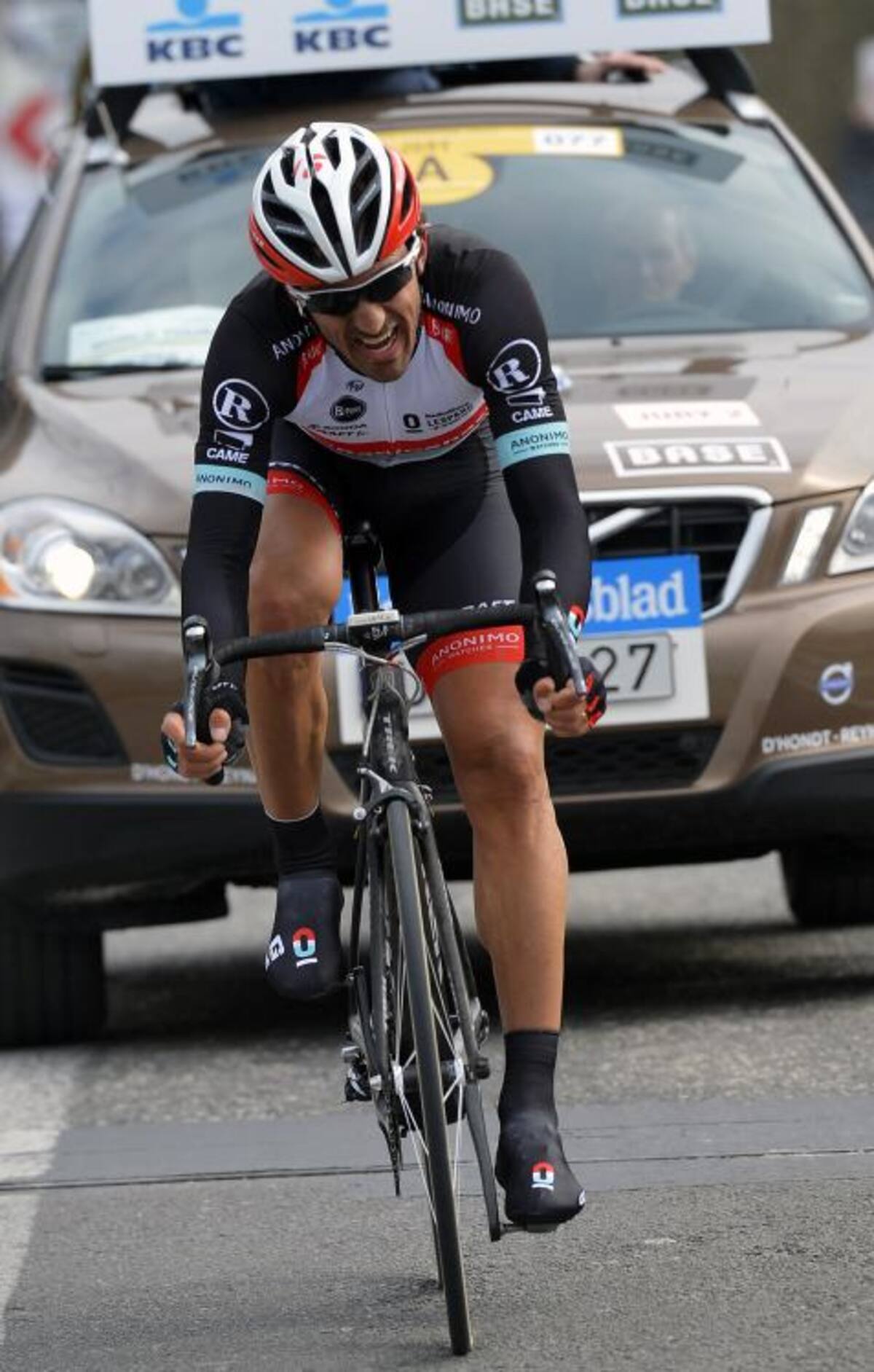 El ciclista suizo Fabian Cancellara. AFP YORICK JANSENS