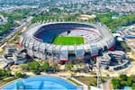 Así está quedando la nueva fachada del Estadio Metropolitano Roberto Meléndez