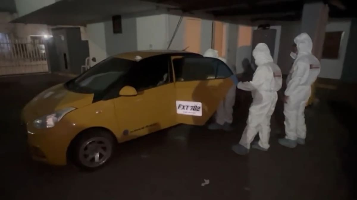 La estructura criminal dedicada al hurto de turistas extranjeros mediante el uso de vehículos de servicio público, tipo taxi en Cartagena. //FOTO: POLICÍA NACIONAL.