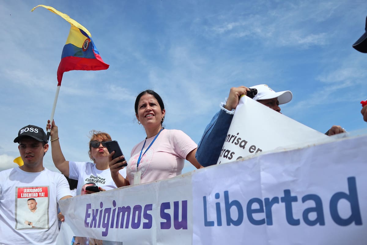 Familiares exigieron liberar a colombianos detenidos en cárceles de Venezuela. // Foto: EFE/ Mario Caicedo.