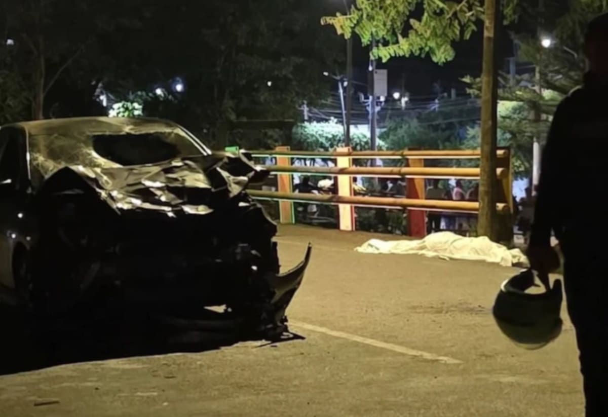 Fatal accidente entre un carro y una moto dejó sin vida a 2 abuelos y su nieta en Ciénaga de Oro. //Foto: El Meridiano