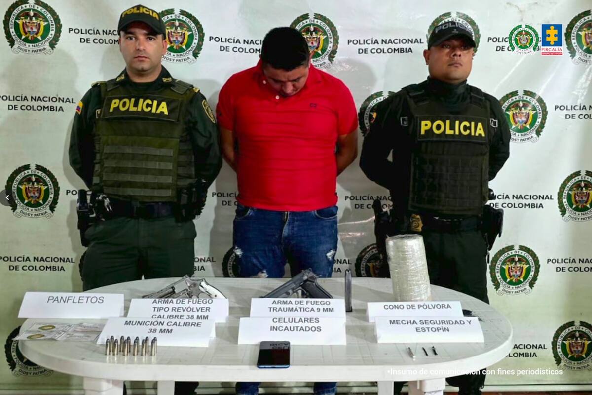 A prisión hombre señalado de transportar armas y municiones para grupos ilegales