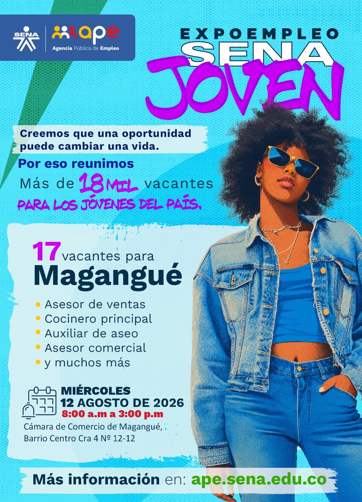 Vacante disponibles en la Expo Empleo SENA Joven en Magangué. // Foto; Cortesía - SENA.