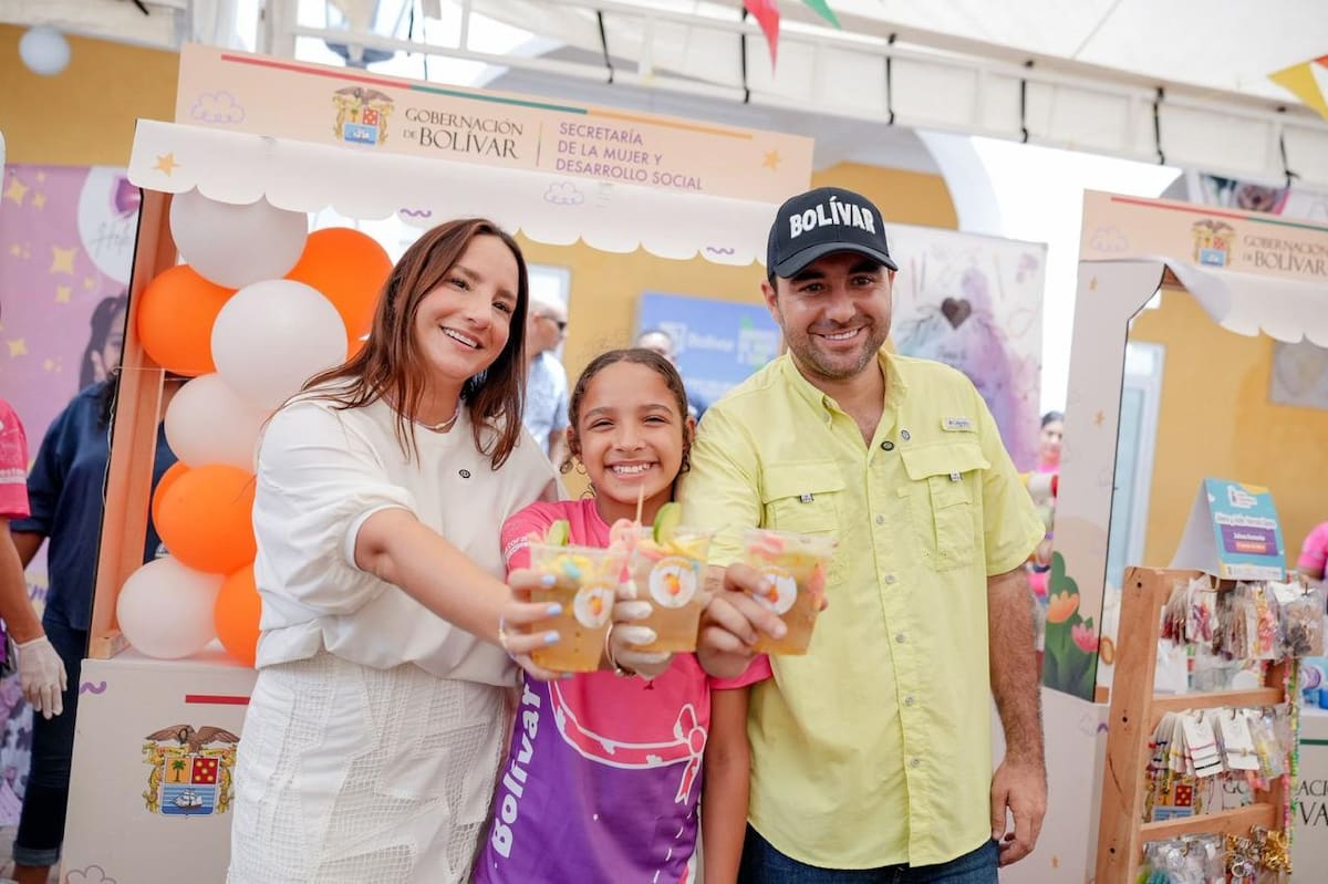 El gobernador de Bolívar, Yamil Arana, y la primera gestora social, Angélica Salas, lideran la iniciativa. // Foto: cortesía - Gobernación de Bolívar