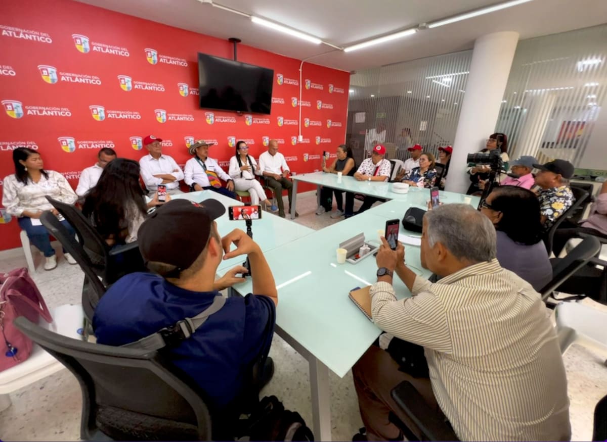 Aspecto de la rueda de prensa donde se hizo la hizo la presentación del XVIII Festival de la Décima Improvisada que se realizará en Campo de la Cruz.//Cortesía Gobernación del Atlántico.