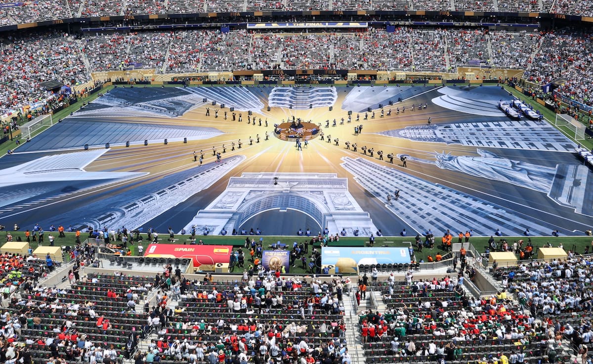 EAST RUTHERFORD (United States), 19/07/2026.- Dancers perform during the Closing Ceremony ahead of the FIFA World Cup 2026 final match Spain against Argentina, in New Jersey, USA, 19 July 2026. (España) EFE/EPA/SARAH YENESEL