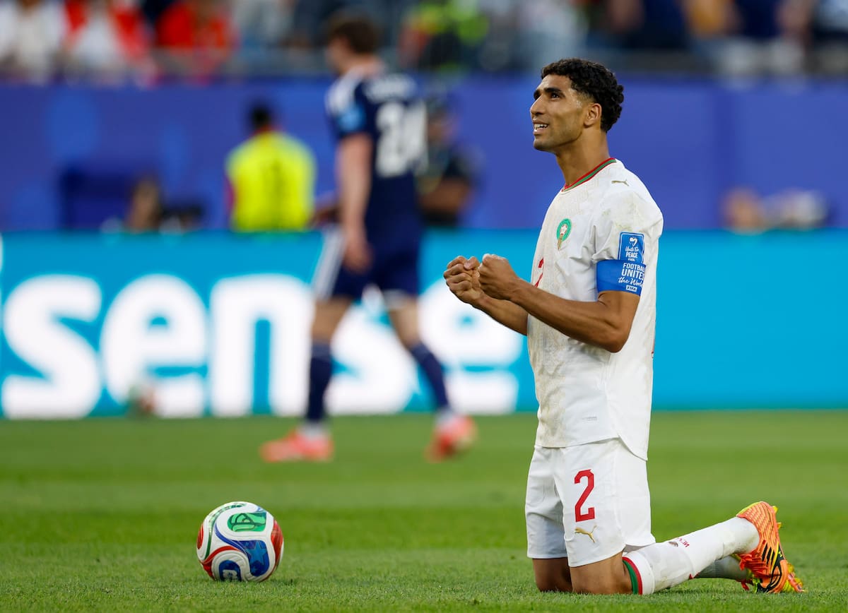 Achraf Hakimi, lateral de Marruecos y PSG. //Foto, EFE: GREG M. COOPER
