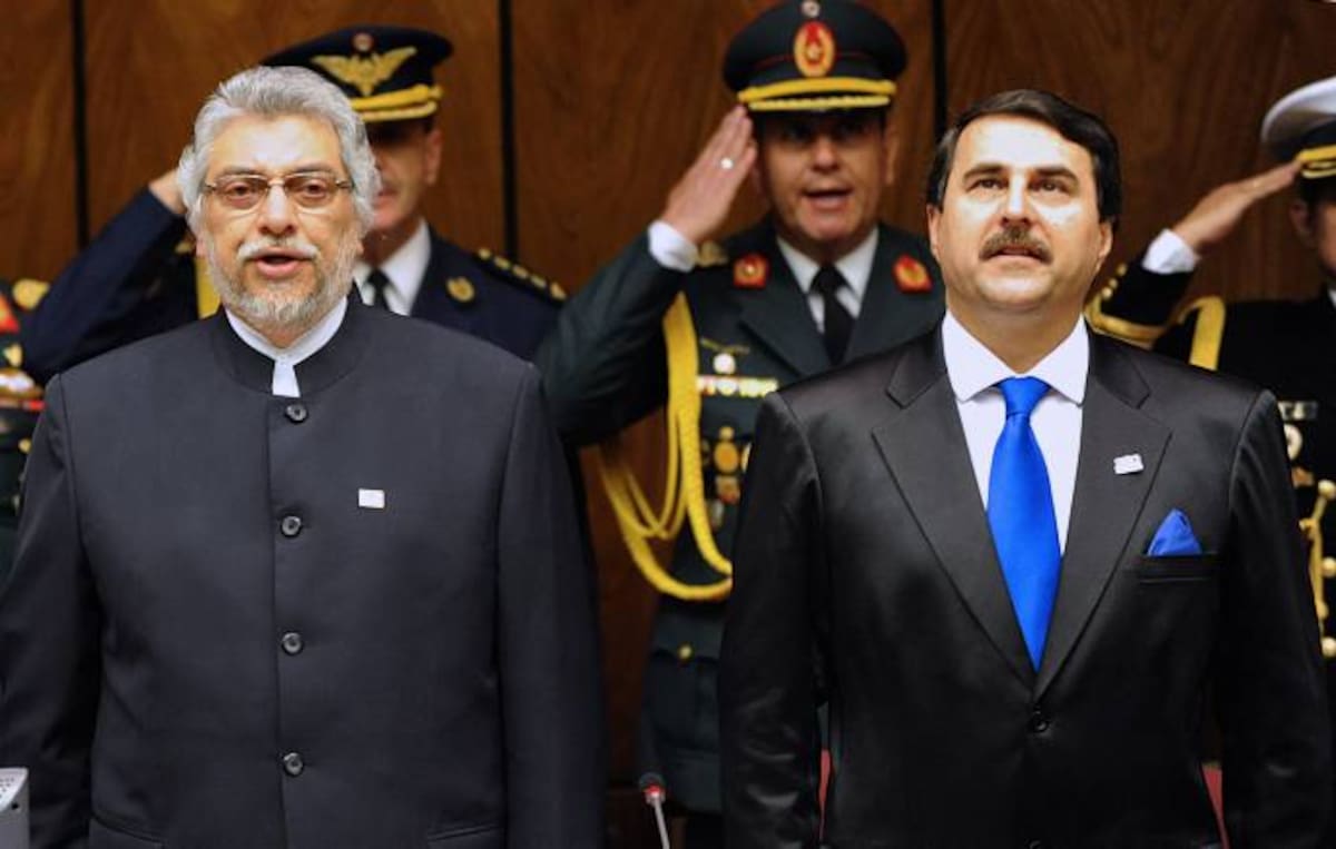 Fernando Lugo junto a Federico Franco. AFP NORBERTO DUARTE