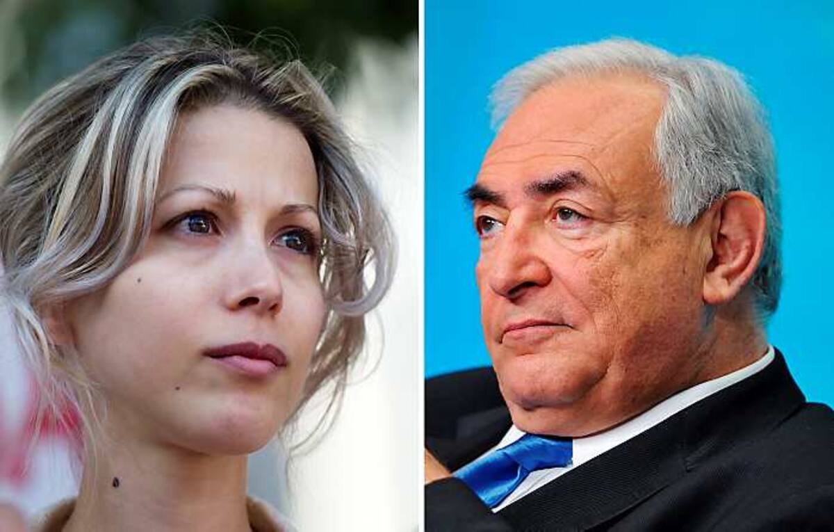 Tristane Banon (derecha), la escritora francesa que dice ser abusada sexualmente por Dominique Strauss-Kahn (izq). AFP FRED DUFOUR