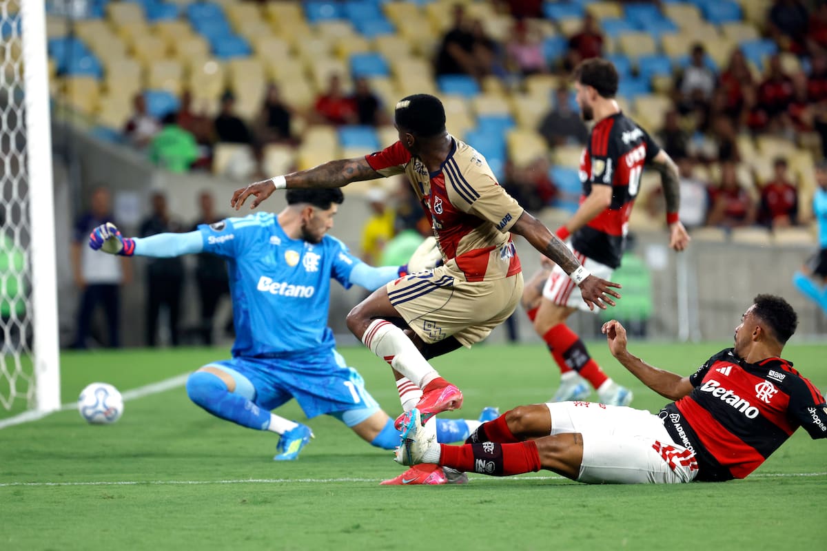 Poco pudo hacer Independiente Medellín ante Flamengo por la Copa Libertadores. //Foto, EFE: Antonio Lacerda